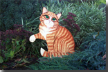 Hand painted ply wood pets. A cat
